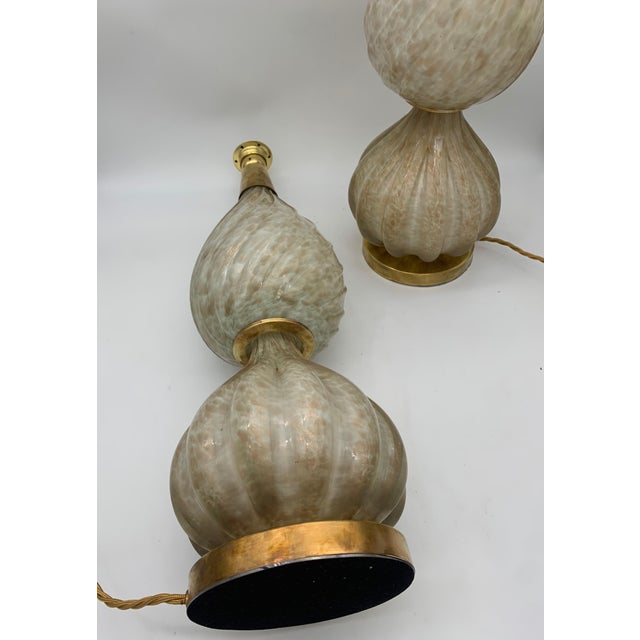 1950s Murano Glass Table Lamps from Avem, 1950, Set of 2 For Sale - Image 5 of 9
