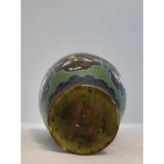 Metal Early 20th Century Chinese Cloisonné' Vase For Sale - Image 7 of 7