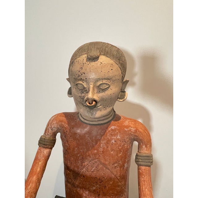 1960s Vintage Mexican Nayarit Red Clay Terracotta Sculptures – Pre-Columbian Style – For Sale - Image 5 of 10