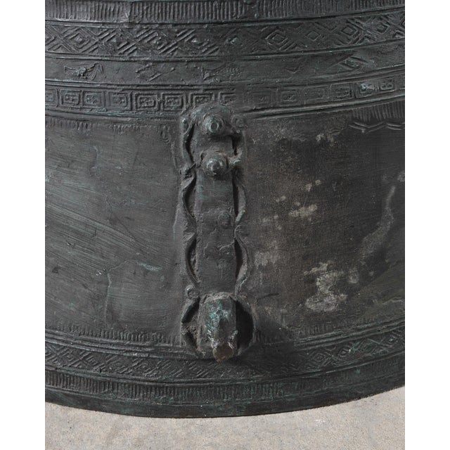 Southeast Asian Bronze Frog Rain Drum or Drinks Table For Sale - Image 13 of 18