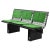 Amazing modern green fabric and enameled steel bench. This marvelous piece was produced by tecno in italy in 1982 and...