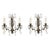 Metal Brass and Crystal Wall Lights, Early 1900s, Set of 2 For Sale - Image 7 of 7