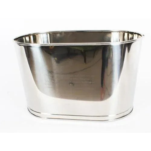 Metal Vintage Silver Plated Wine Cooler, 1990s For Sale - Image 7 of 12