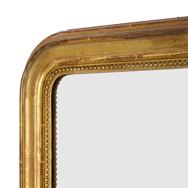 Gold French 19th Century Louis Philippe Giltwood Mirror For Sale - Image 8 of 9