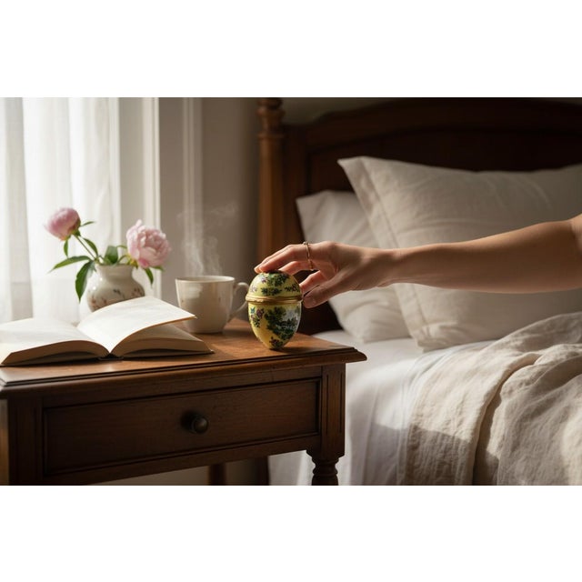 Cartier 1940s Cartier Limited-Edition Egg Shaped Enamel Trinket Box For Sale - Image 4 of 6