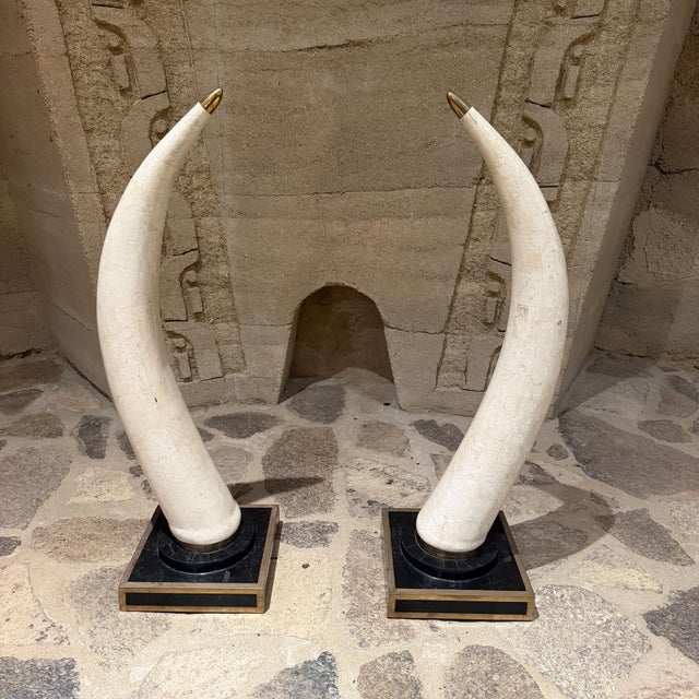 Maitland - Smith Hollywood Regency Faux Tusk Sculpture Marquis Collection of Beverly Hills For Sale - Image 4 of 16