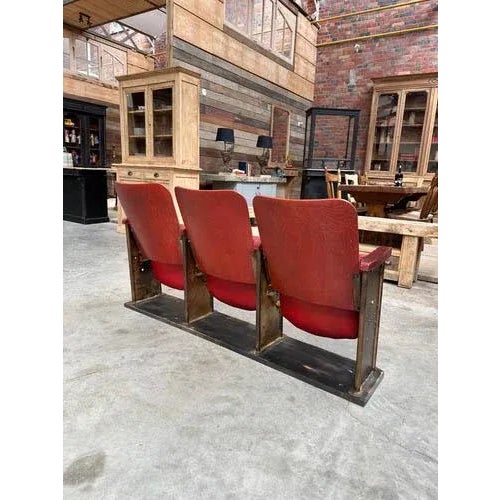 Cinema Seat Bench, 1950s For Sale - Image 8 of 11