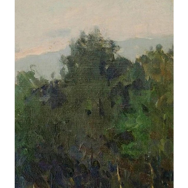 Realism Original Ukrainian Impressionism Painting: Woodland Scenery, 1962 60-50 For Sale - Image 3 of 6