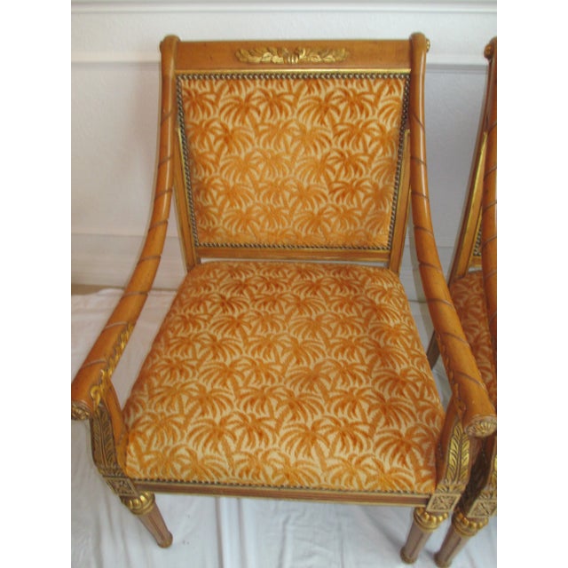 Mid 20th Century Mid 20th Century Gilded Accent Chairs- a Pair For Sale - Image 5 of 7