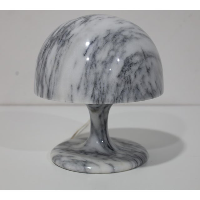 1960s Mid-Century Modern Small Tulip Shaped Marble Table Lamp For Sale - Image 9 of 9
