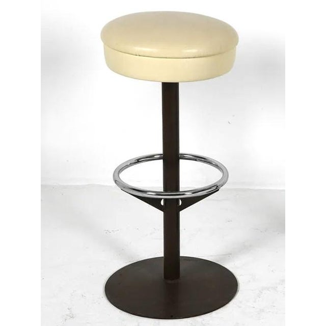 Late 20th Century Set 6 Danish Modern Bar Stools For Sale - Image 4 of 10