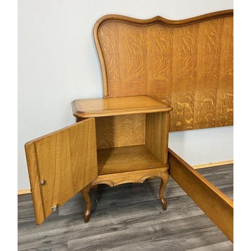 Vintage French Louis Double Bed Frame with Bedside Tables For Sale - Image 14 of 16