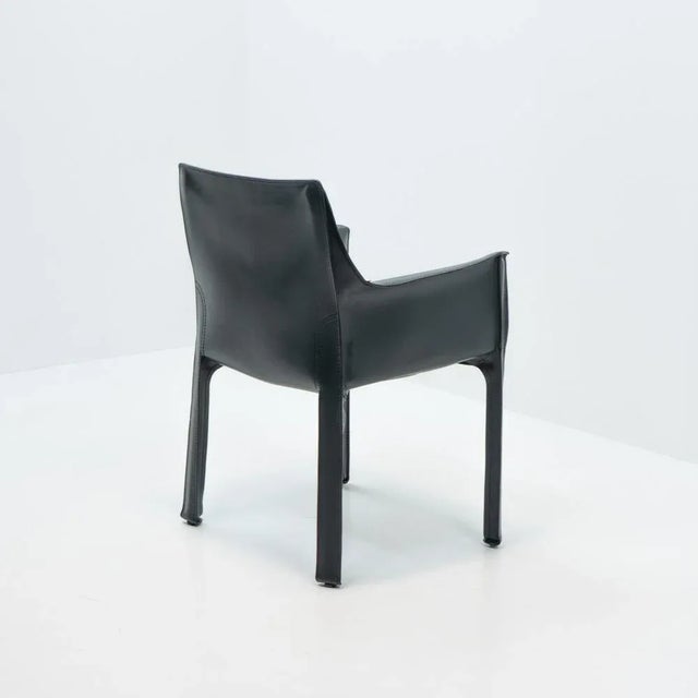 Cassina Green Leather CAB 413 Armchair by Mario Bellini for Cassina, 2000s For Sale - Image 4 of 11