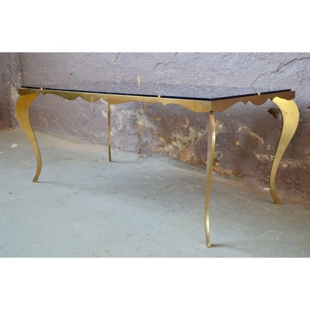 Vintage French Neo-Louis XVI Black Glass Coffee Table, 1960s For Sale - Image 16 of 18