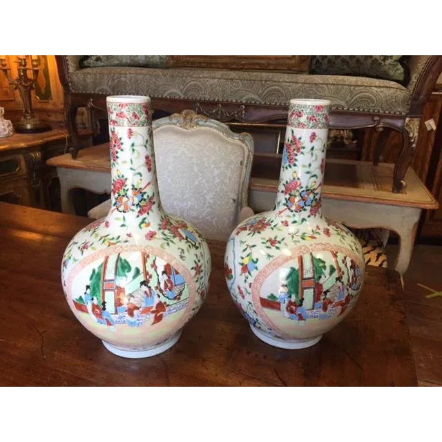 Vintage Chinese Gourd Form Famille Rose Vases - A Pair For Sale - Image 13 of 13