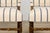 Antique French Louis XIII Dining Chairs in Blue Striped Jacquard, Set of 12 For Sale - Image 12 of 18