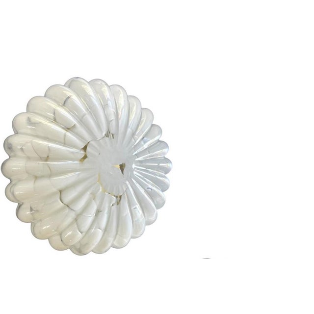 White White Murano Glass Pendants, 1980s, Set of 2 For Sale - Image 8 of 10