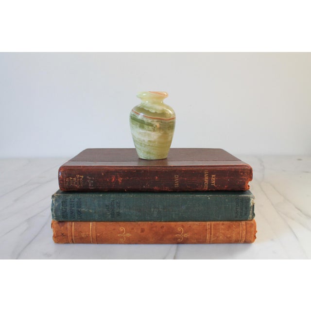 Mid-Century Modern Vintage Green Onyx Polished Stone Bud Vase For Sale - Image 3 of 8