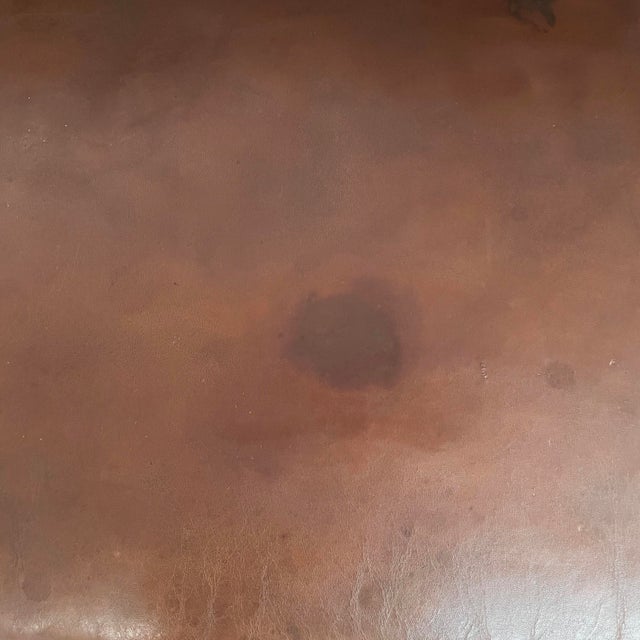 Italian Art Deco Brown Leather 2-Seater Sofa from Saracchi, 1930s For Sale - Image 12 of 18