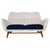 White Scandinavian Two Seater Sofa, 1950s For Sale - Image 8 of 8