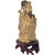 Plastic Pair Chinese Scholar and Deity Figures on Carved Hardwood Stands 3.25" For Sale - Image 7 of 10