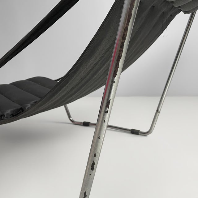 Space Age Italian Leather Armchair by Costantino Corsini and Giorgio Wiskemann for Cinova, 1970s For Sale - Image 13 of 14