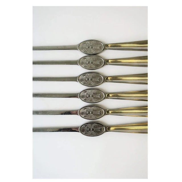 White Vintage Designer Italian Lobster Plates With Forks From Sweden - Set of 6 For Sale - Image 8 of 13