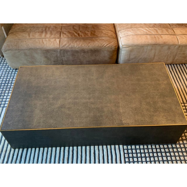 Restoration Hardware Shagreen Plinth Coffee Table Chairish