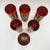 Metal Italian Red Highball Glasses with 24k Gold Garlands from Interglass, 1980s, Set of 6 For Sale - Image 7 of 14