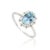 1.38ct Aquamarine & Diamond Vintage Statement Ring in 14k White Gold Size 5.5 For Sale - Image 4 of 15