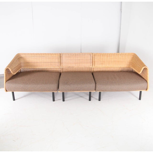 1990s Wicker Modular Sofa, 1990s, Set of 3 For Sale - Image 5 of 16