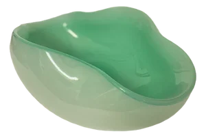 Large Centerpiece in Green Opal Glass by Archimede Seguso for Seguso Vetri d'Arte, 1950s