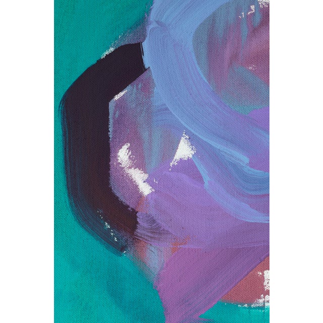 Abstract "Yesterday I Was a Rock, Today I Am a Stone, (Sitting on the Ground)" Original Floral Acrylic Painting by Simon Findlay For Sale - Image 3 of 11