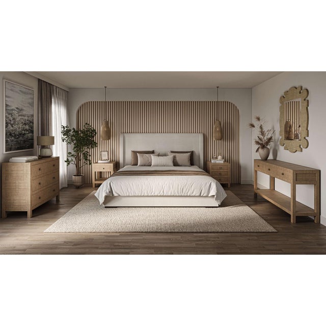 Wood Pair of Natural Rattan Nightstands For Sale - Image 7 of 10