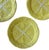 This is a Victorian style set of Portugese cabbage form dessert or salad plates. They are unmarked and a vibrant yellow....