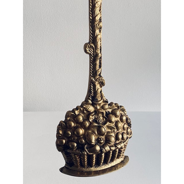 Harvest Basket Doorstop in Brass For Sale - Image 10 of 12