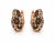 Late 20th Century 14K Pink Rose Gold Multi Color Diamond Knot Earrings Estate, Pair For Sale In Miami - Image 6 of 6