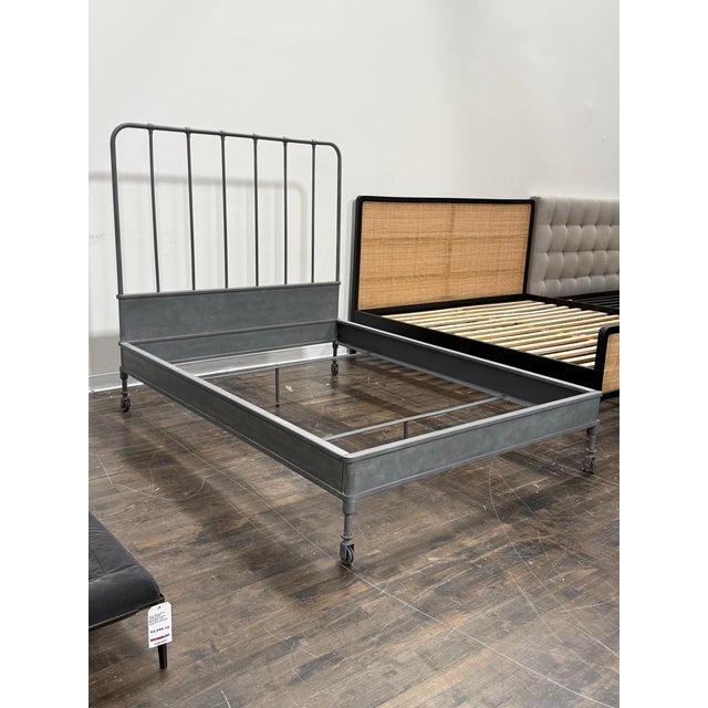 Industrial Full Size Luay Al Rawi for Restoration Hardware Dutch Industrial Bed Frame For Sale - Image 3 of 12