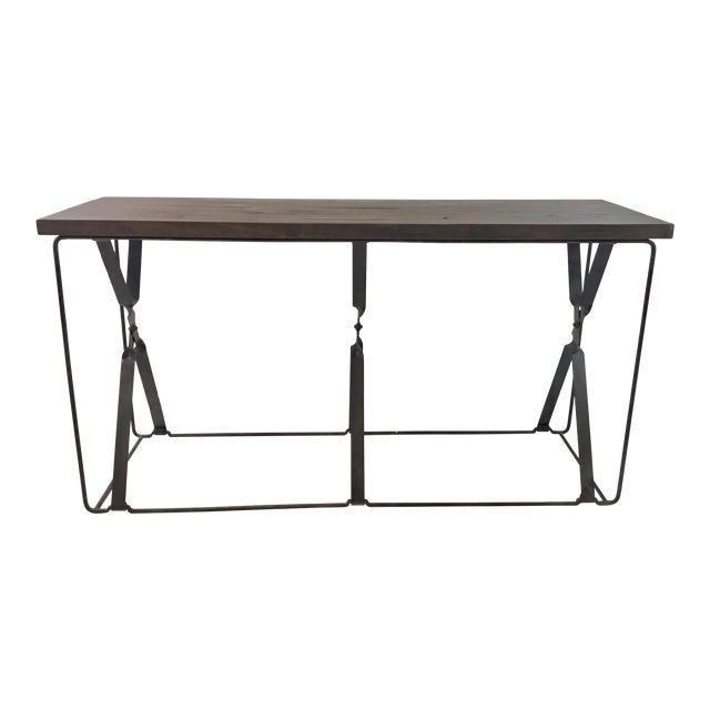 Organic Modern Wood And Metal Gabby Camden Console Table Chairish