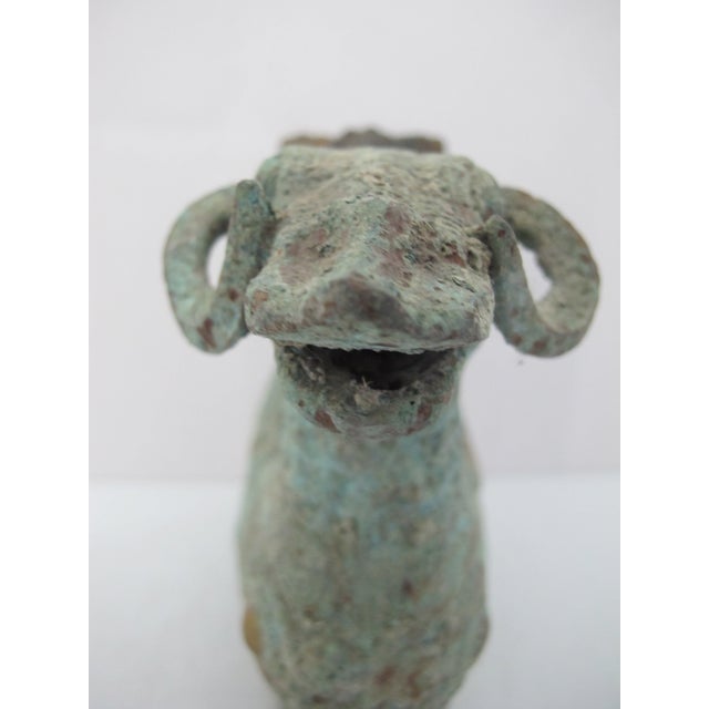 Chinese Bronze Ware Ritual Wine Multi Headed Beast Sheep Lidded Guang Vessel For Sale - Image 9 of 18