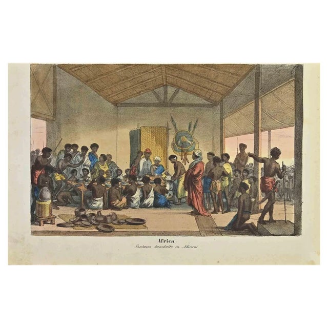 Auguste Wahlen, Ancient African Customs, Lithograph, 1844 For Sale