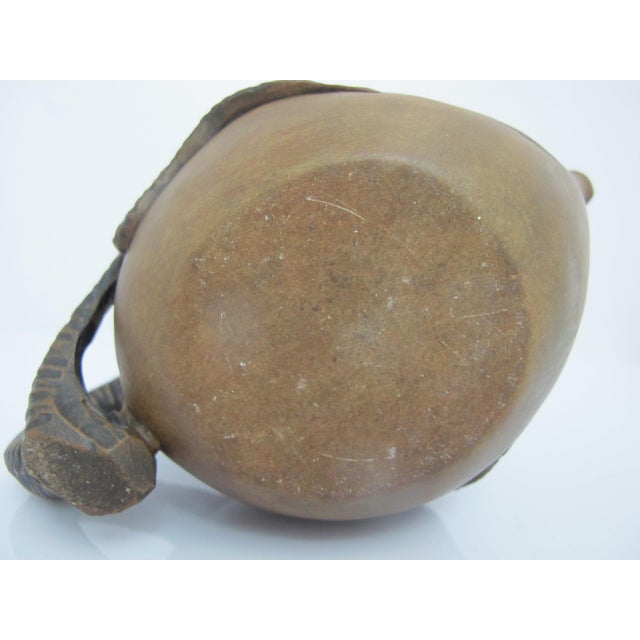 Chinese Yixing Zisha Clay Peach Branch Teapot With Cicada Finial Lid For Sale - Image 15 of 15