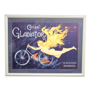 Reproduction French Nude "Cycles Gladiator" Print