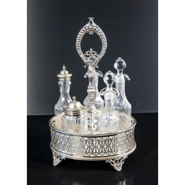 19th Century Victorian Cruet Set, Set of 5 For Sale - Image 14 of 18