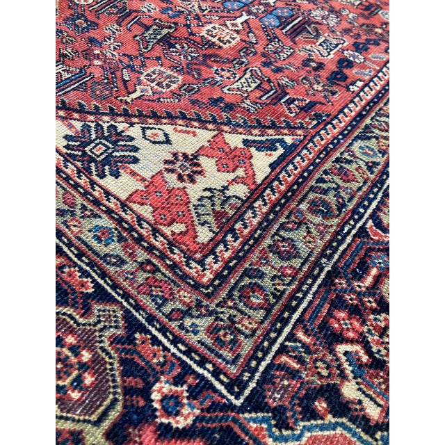 Red Antique Ferahan Rug in Wool, 1890s For Sale - Image 8 of 15