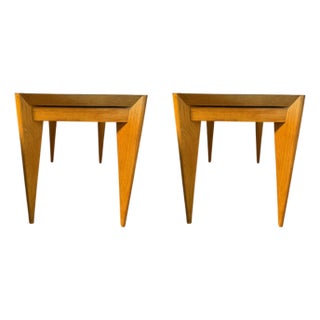 Modern Maple Nightstand Tables- A Pair For Sale