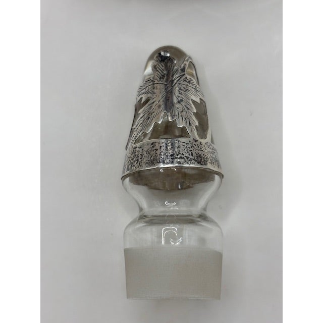 Art Nouveau Vintage RRT Sterling Silver Decanter Set With 4 Cordial Glasses For Sale - Image 3 of 8