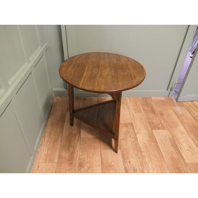 19th Century Georgian English Oak Cricket Table, 1800 For Sale - Image 5 of 7
