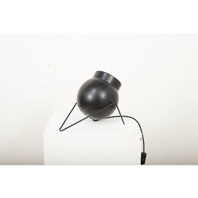Vintage Table Lamp with Black Metal Stand For Sale - Image 12 of 13