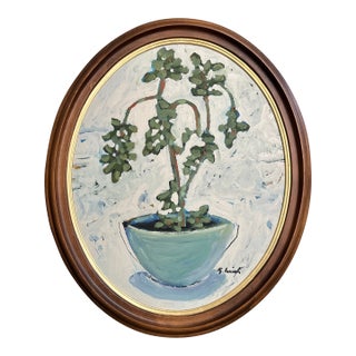 Contemporary Still Life Painting by Stephen Heigh “The Jade Plant” For Sale